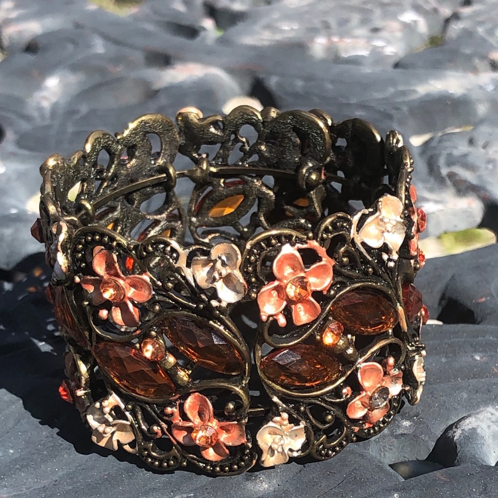 Amber stones bracelet cuff - Picture 2 of 3